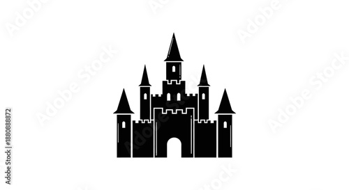 Black silhouette of a castle.