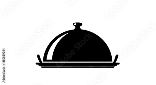 Cloche dish with lid and tray.