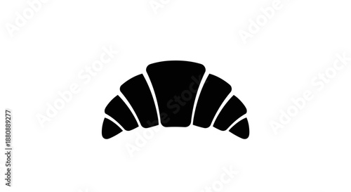 Croissant pastry icon symbol shape.