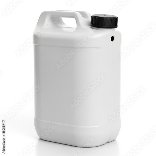 Empty white plastic container