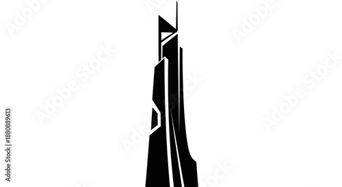 Modern black pendant light fixture.