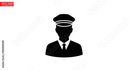 Silhouette of a pilot uniform.