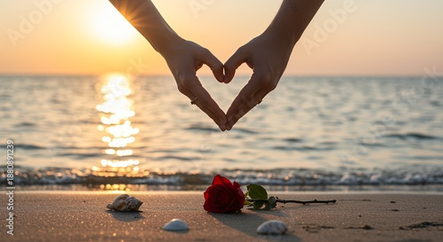 Hands of Love on the Beach