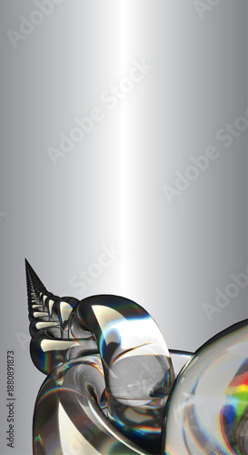 Wallpaper Mural Twisted Glass Chain Knot 3D Abstract Complexity Background Torontodigital.ca