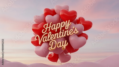 Happy Valentine's Day Balloon Display