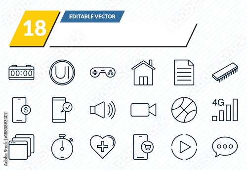 icons set - , outline vector