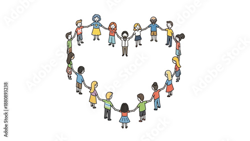 people holding hands forming a heart shape symbolizing unity teamwork and support for community outreach and social connection campaigns