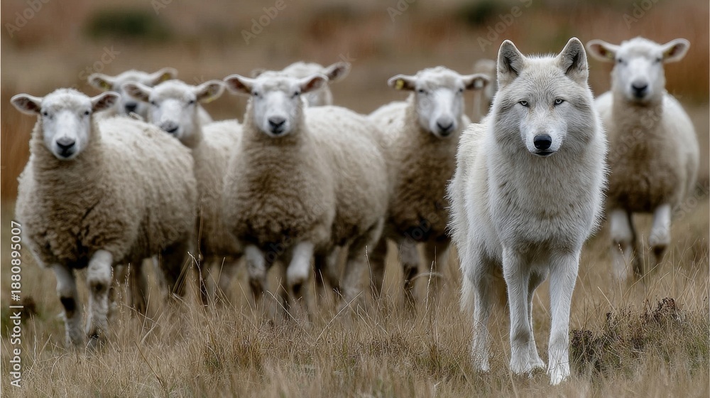 Fototapeta premium The wolf in sheep's clothing