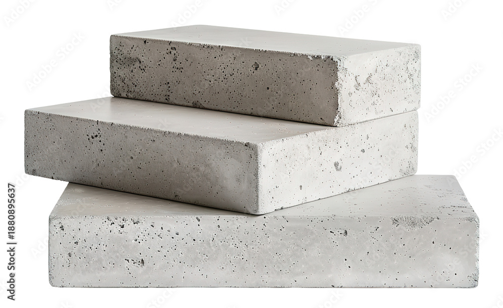 custom made wallpaper toronto digitalThree concrete blocks arranged in a podium style showcasing a brutalist minimalism design. The focus is on their unique texture and clean lines with no distractions in the background