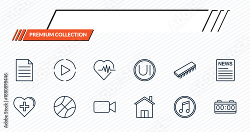 icons set - , outline vector