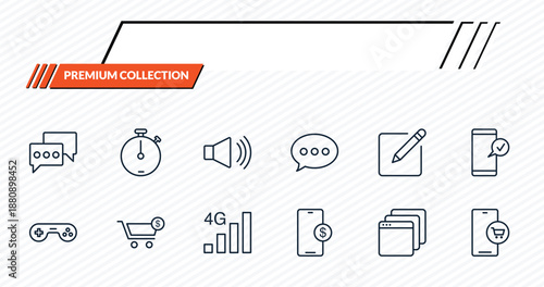 icons set - , outline vector