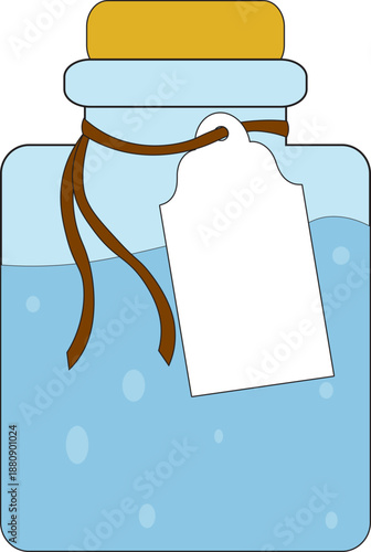 Vintage-style bottle illustration inspired by Alice in Wonderland. Perfect for fantasy themes, whimsical designs, party graphics, and storybook illustrations.