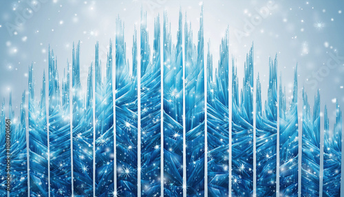Wallpaper Mural Magical Ice Castle with Snowflakes and Sparkles, Winter Wonderland Fantasy Torontodigital.ca