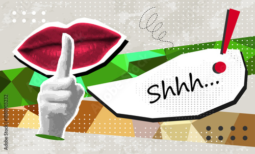 finger, lips, silent gesture, Composite Image, finger on lip, secret, Silence, Women, Relaxation, Lips, Human Mouth, Fashionable, Adult, Young Adult, Human Face, Finger, Human Finger, Emotion, Facial 