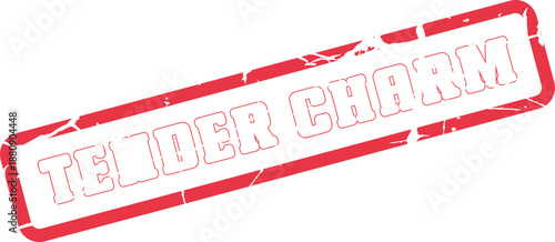 Tender Charm distressed red rubber stamp adding a lovely inviting touch