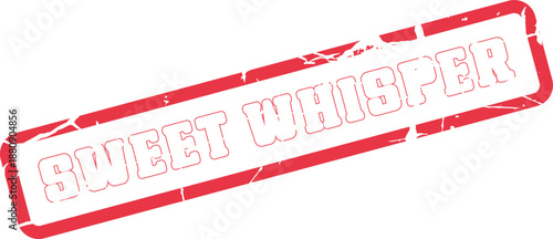 Sweet Whisper distressed red rubber stamp for gentle intimate communication