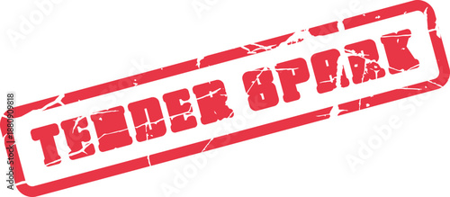 Official rubber stamp mark displaying the phrase Tender Spark representing new beginnings and gentle inspiration