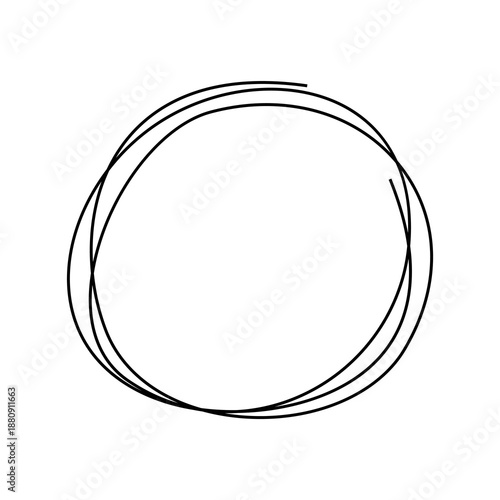 Messy Line Art Round Shape