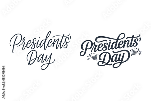 Celebrating presidents' day with elegant typography