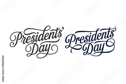 Celebrating presidents' day with elegant typography
