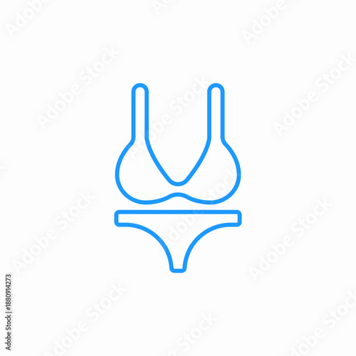 bikini beachwear swimsuit icon sign vector
