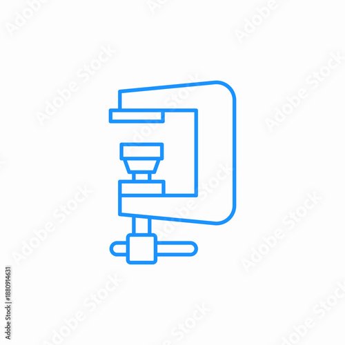 clamp tool device icon sign vector