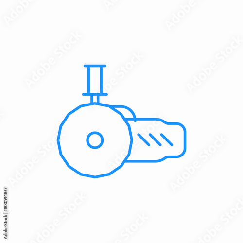 cutting disc tool icon sign vector