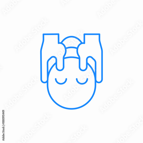 facial massage therapy icon sign vector
