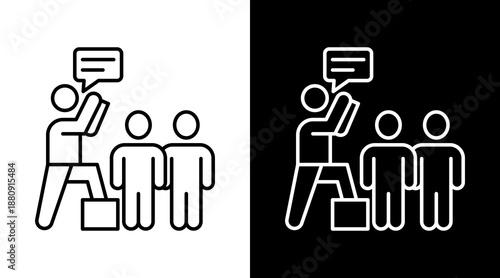 Leader Guide   White Icon Set Design