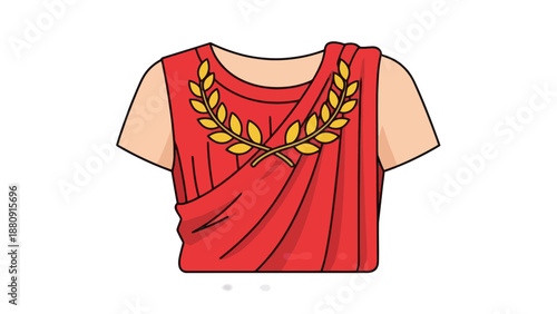 Roman toga illustration, vector graphic, historical clothing design, ancient culture concept