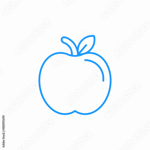 fresh apple fruit icon sign vector