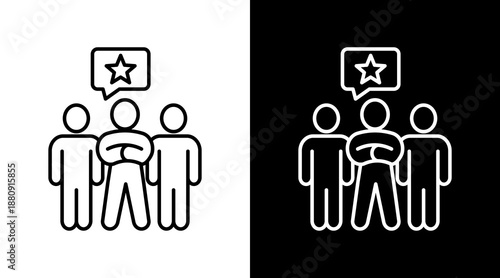 Leader White Icon Set Design