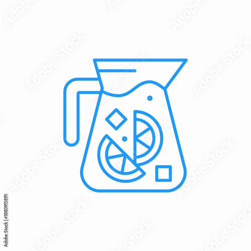 fruit pitcher beverage icon sign vector