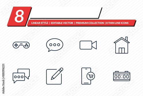 icons set - , outline vector