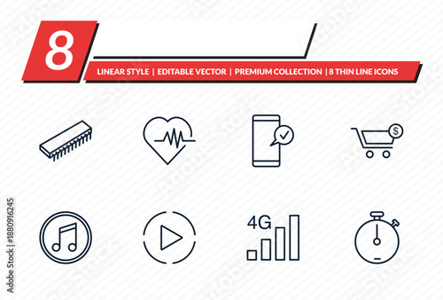 icons set - , outline vector