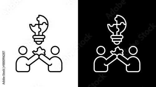 Mentorship White Icon Set Design