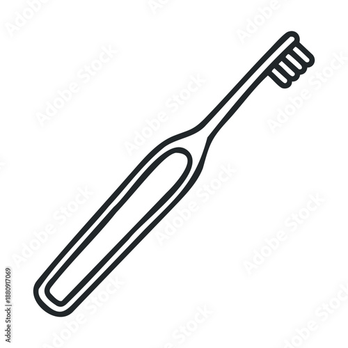 Toothbrush dental hygiene oral care cleaning tool icon representing daily dental health and personal care routine for fresh breath and healthy gums.