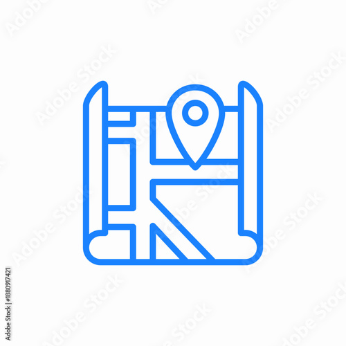 map route pin icon sign vector