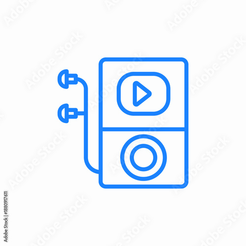 music player icon sign vector