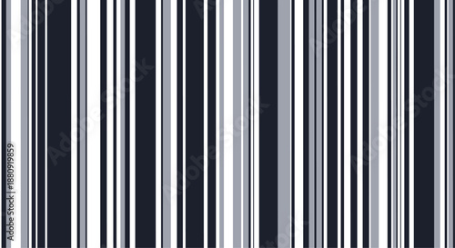 Abstract background with vertical stripes of different widths in shades of navy blue, gray, and white for modern minimalist design.