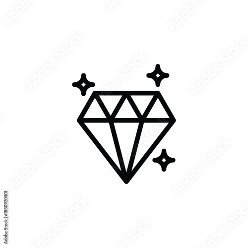 diamond logo icon luxury jewel gemstone symbol.