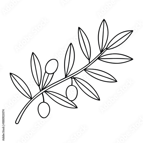 Elegant olive branches with delicate flowers create a timeless, peaceful scene, symbolizing harmony, nature’s beauty, and fresh botanical charm on a soft, natural background.
