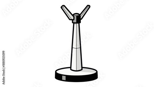 Paper holder illustration, vector style graphic, office supply, design element, for documents
