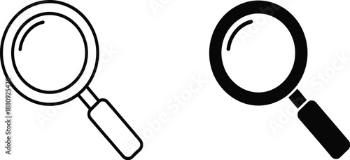 magnifying glass isolated on white background