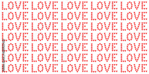 Heart in word the love.