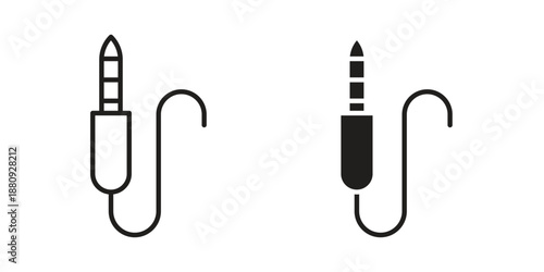 Audio Cable icons with different styles. Vector logo illustration simple design.