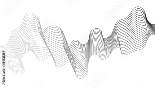 Abstract backdrop with grey wave gradient lines