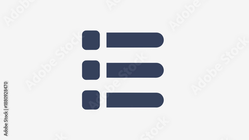 List icon vector illustration, flat design, for web, app, interface, symbol, sign, graphic, element, design, concept