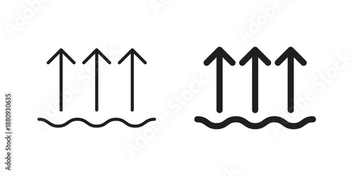 Breathable icons with different styles. Vector logo illustration simple design.