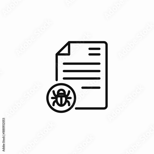 document virus infected icon sign vector